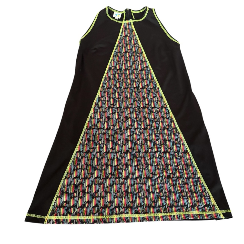 Kevan Hall Sport Women's Golf Dress lack‎ Green With Pockets Size 6 Crew Neck